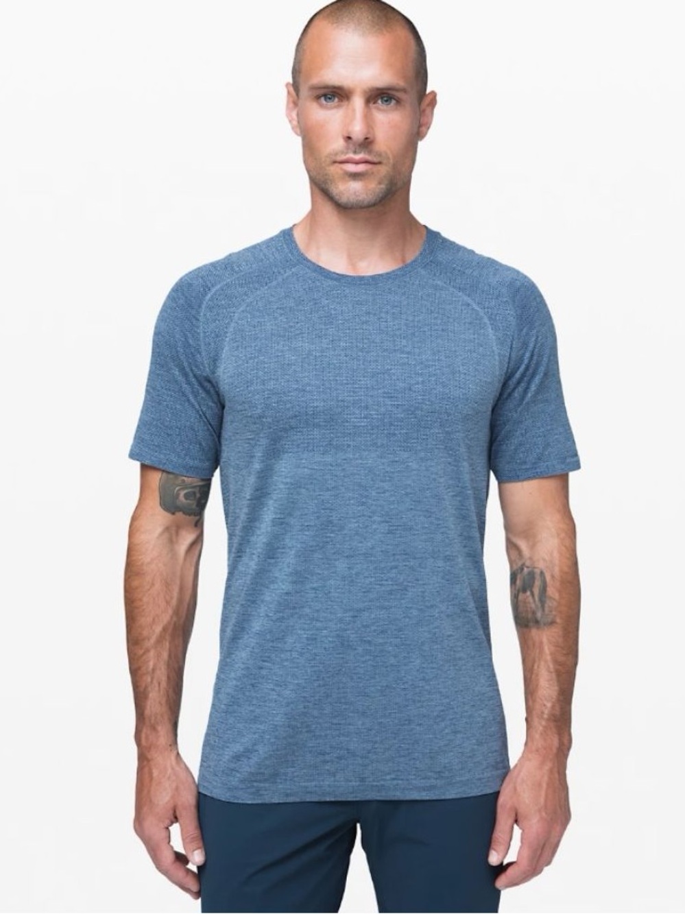 Lululemon Blue Metal Vent 2.0 Short Sleeve‎ Top Mens Size XL